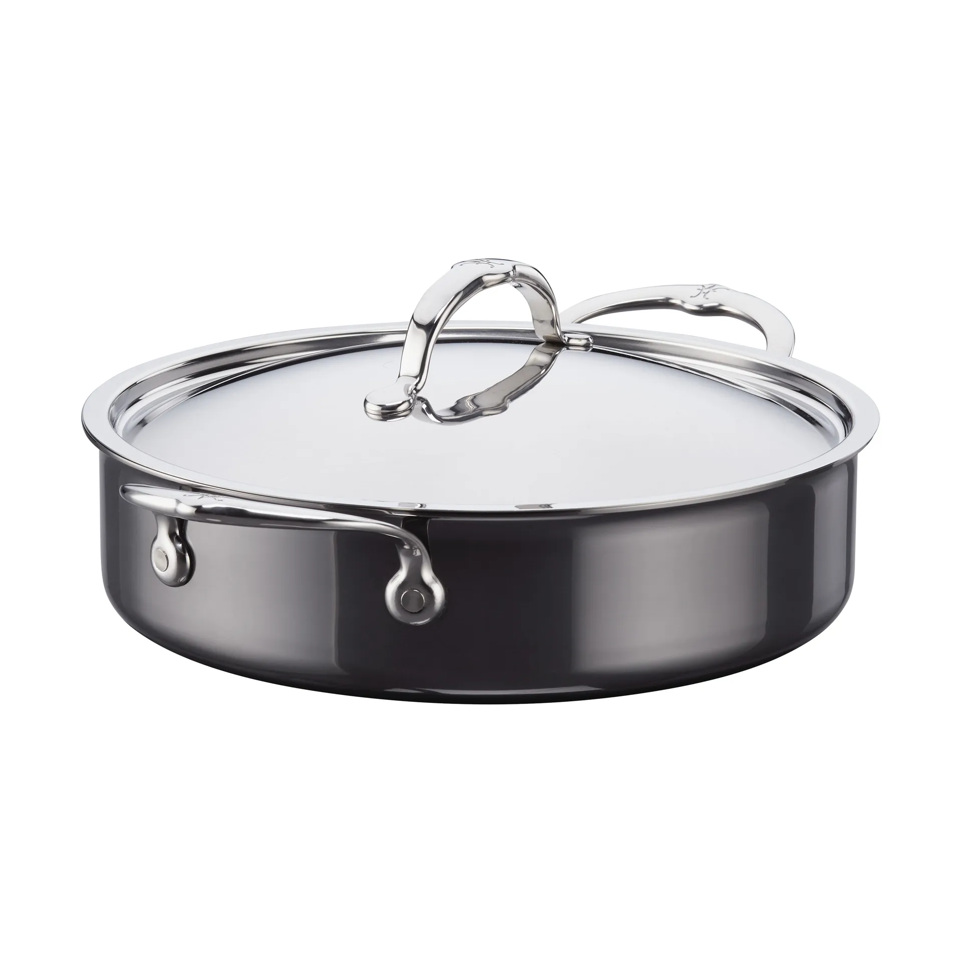 Hestan Nanobond sauteuse med lock 26 cm, Rostfritt stål Hestan