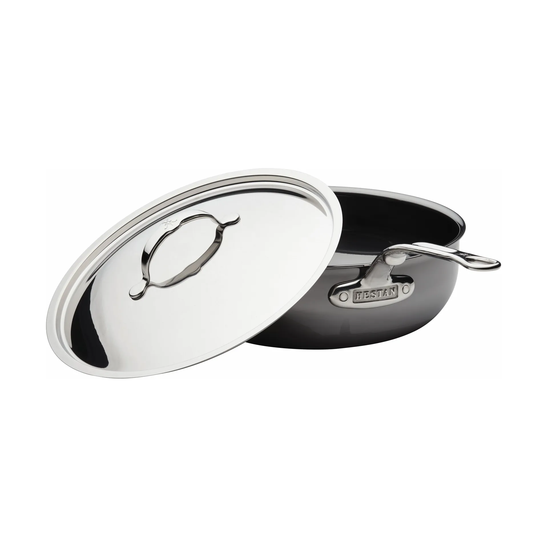 Hestan Nanobond traktörpanna med lock 4,7 L, Rostfritt stål Hestan