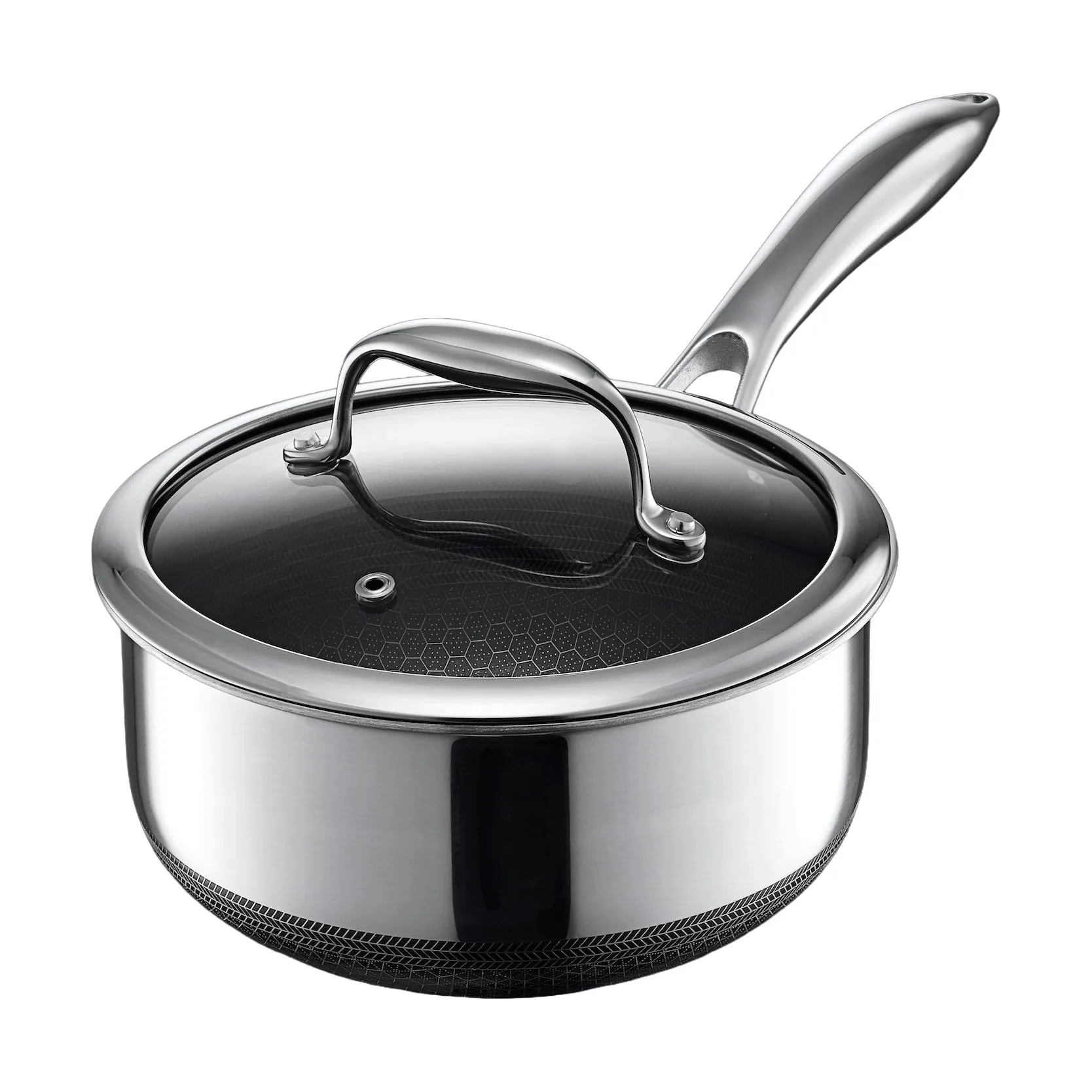 Hexclad gryta med lock, 2 l Hexclad