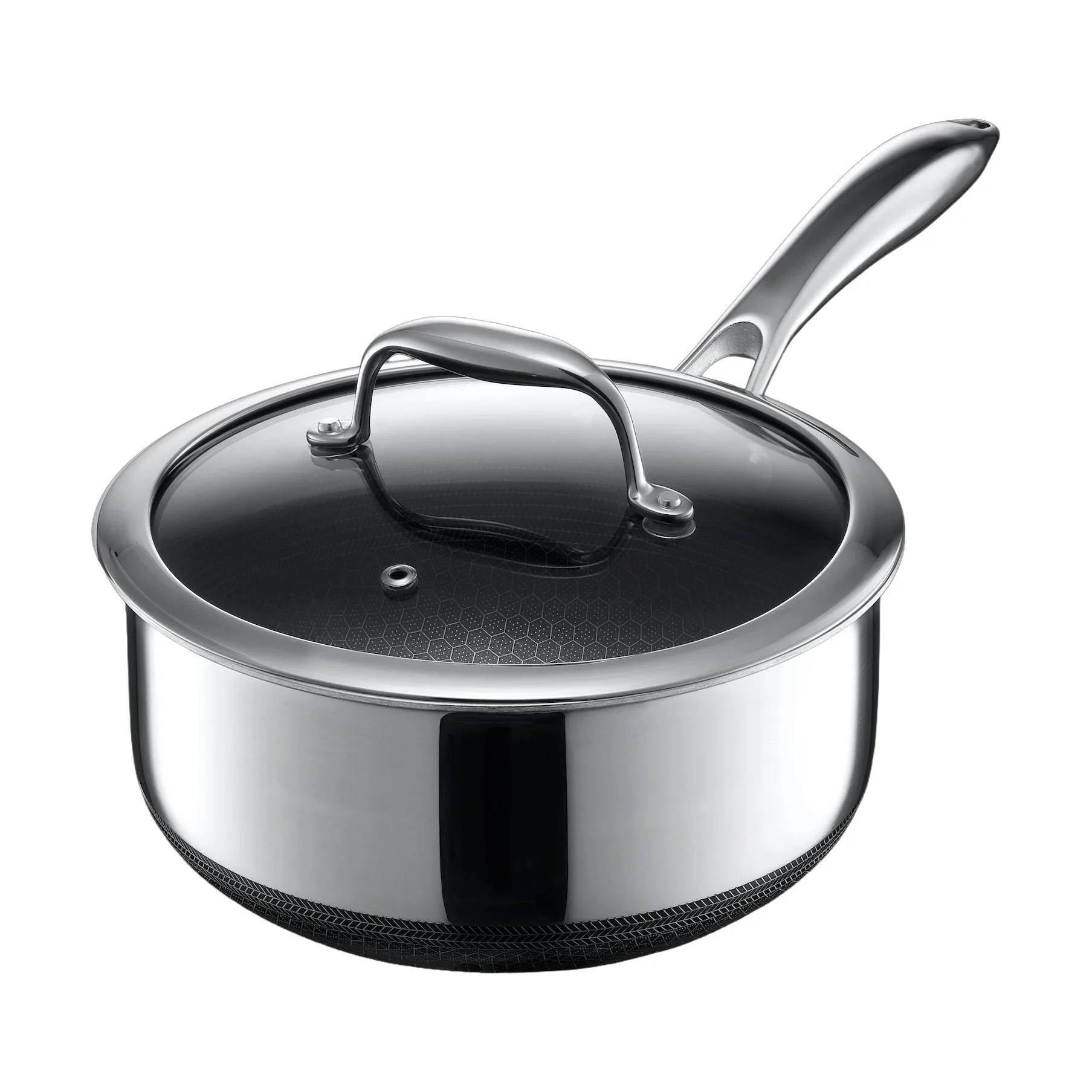 Hexclad gryta med lock hybrid, 2,8 L Hexclad