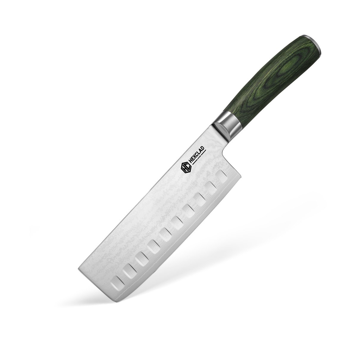 Hexclad nakirikniv damaskus 16 cm Silver | Skandinavisk Design | Grönsaksknivar | Silverfärgad