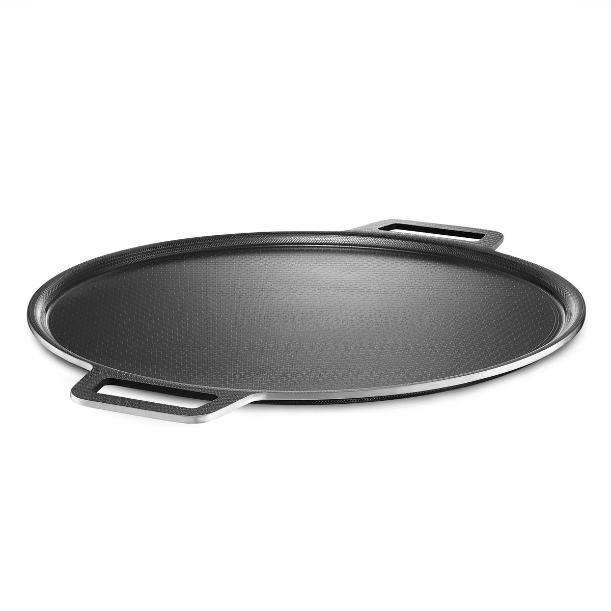 Hexclad pizzastål rund hybrid Ø35 cm Rostfritt stål-svart
