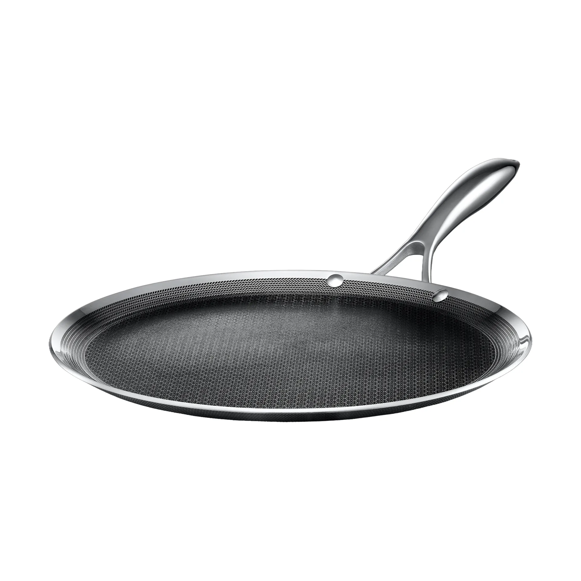 Hexclad stekhäll hybrid Ø30 cm, Rostfritt stål-svart Hexclad