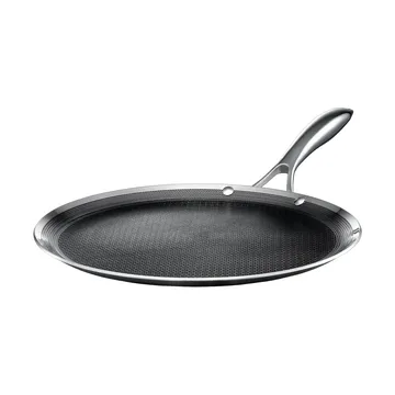 Hexclad stekhäll hybrid Ø30 cm - Rostfritt stål-svart - Hexclad