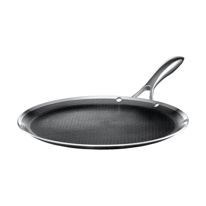 Hexclad stekhäll hybrid Ø30 cm - Rostfritt stål-svart - Hexclad