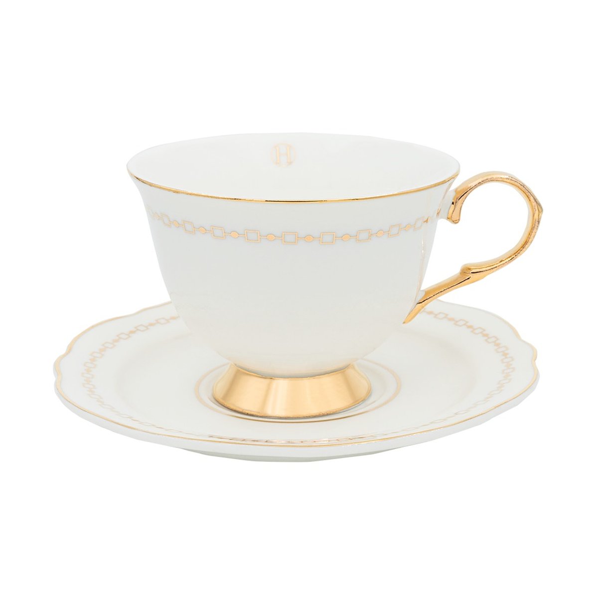 Hilke Collection Anima Bianco kopp med fat 22 cl | Skandinavisk Design | Kaffekoppar | Vit