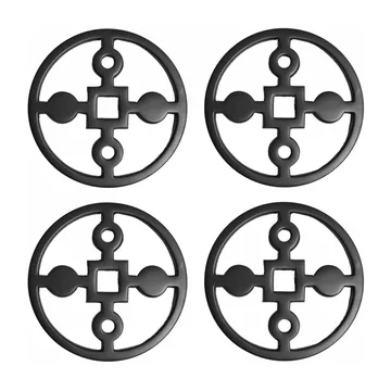 Anima Gemella glasunderlägg 4-pack - Svart - Hilke Collection