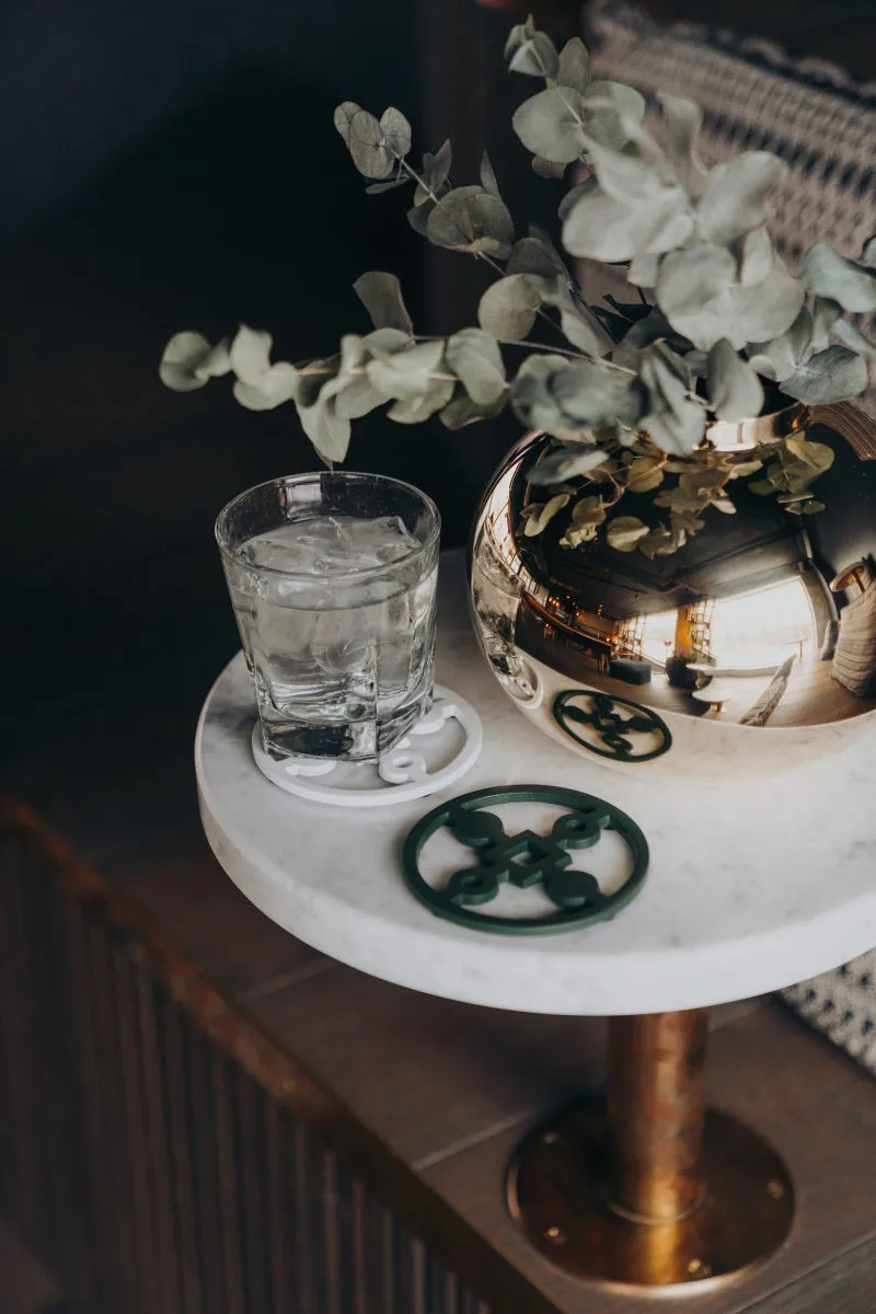 Anima Gemella glasunderlägg 4-pack, Svart Hilke Collection