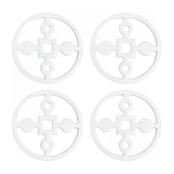 Anima Gemella glasunderlägg 4-pack - Vit - Hilke Collection