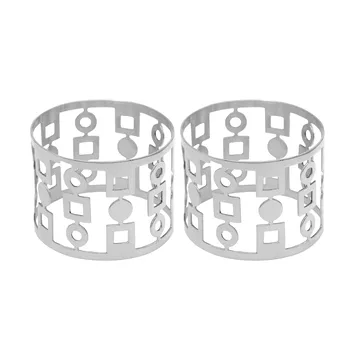 Anima servettring 2-pack - Förnicklad mässing - Hilke Collection