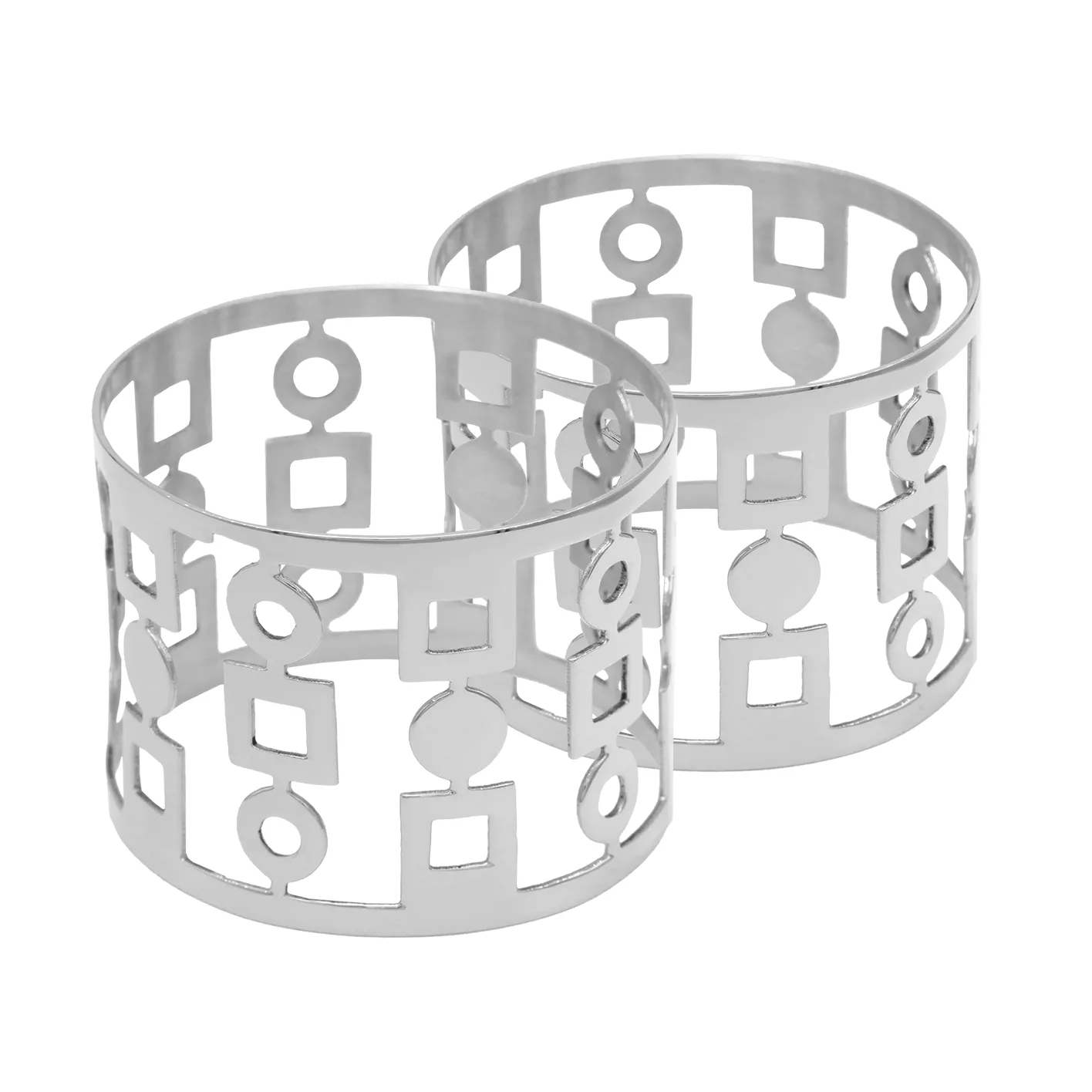 Anima servettring 2-pack, Förnicklad mässing Hilke Collection