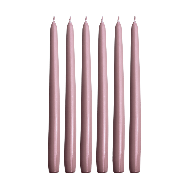 Herrgårdsljus 30 cm 6-pack - Rosa Metallic - Hilke Collection