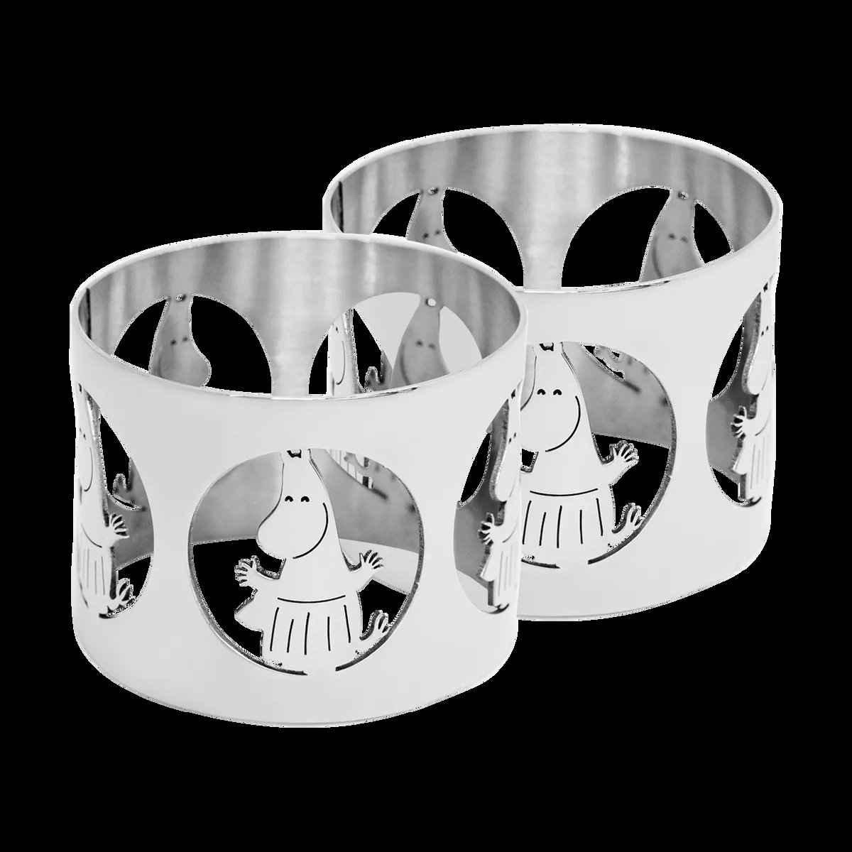 Hilke Collection Hilke X Mumin servettring Moominmamma 2-pack Förnicklad mässing