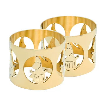 Hilke X Mumin servettring Moominmamma 2-pack - Mässing - Hilke Collection