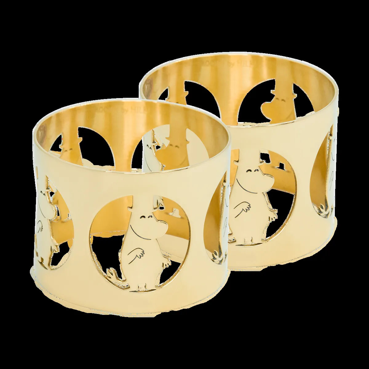 Hilke Collection Hilke X Mumin servettring Moominpappa 2-pack Förnicklad mässing