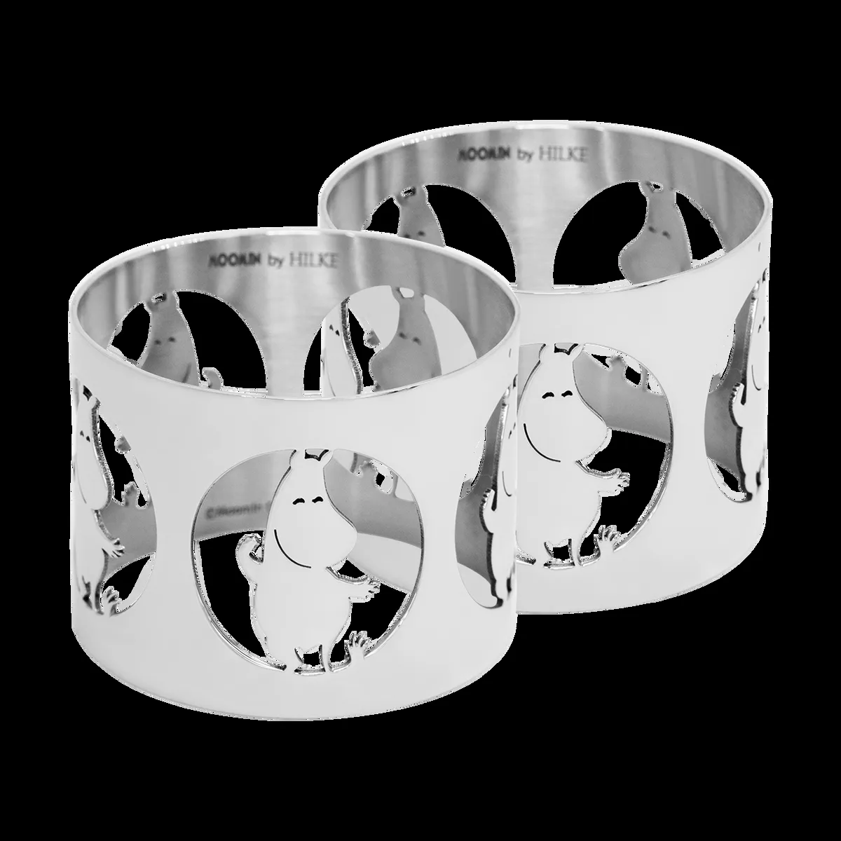 Hilke Collection Hilke X Mumin servettring Mumintrollet 2-pack Förnicklad mässing