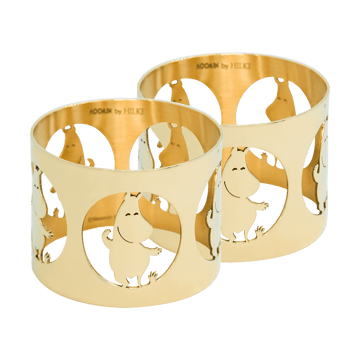 Hilke X Mumin servettring Mumintrollet 2-pack - Mässing - Hilke Collection