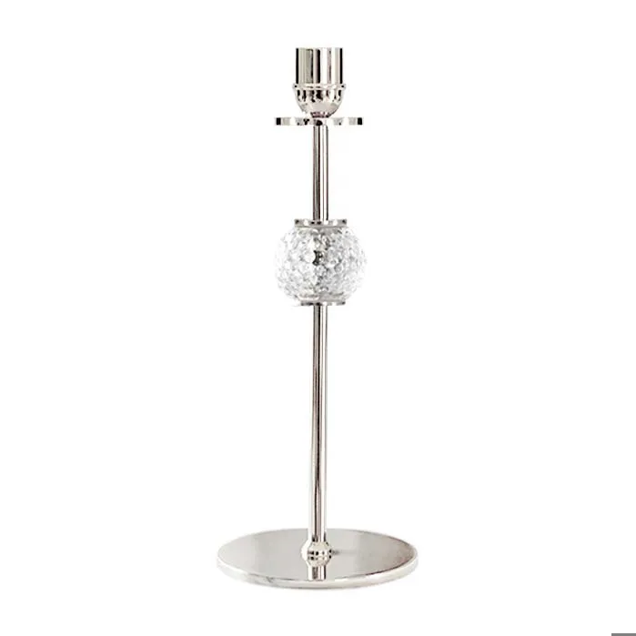 Hilke Collection La Luna ljusstake 30 cm Förnicklad mässing och glas