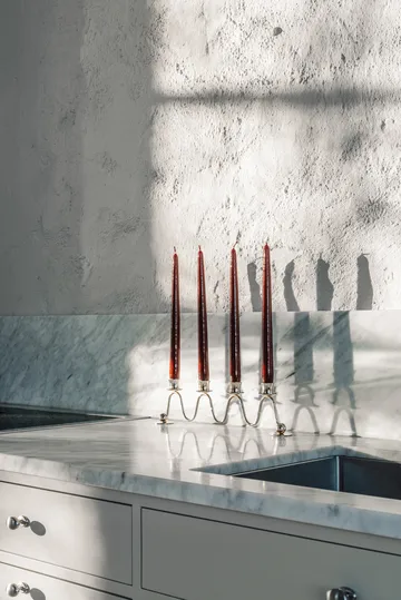 Lignano Sabbiadoro adventsljusstake - Förnicklad mässing - Hilke Collection