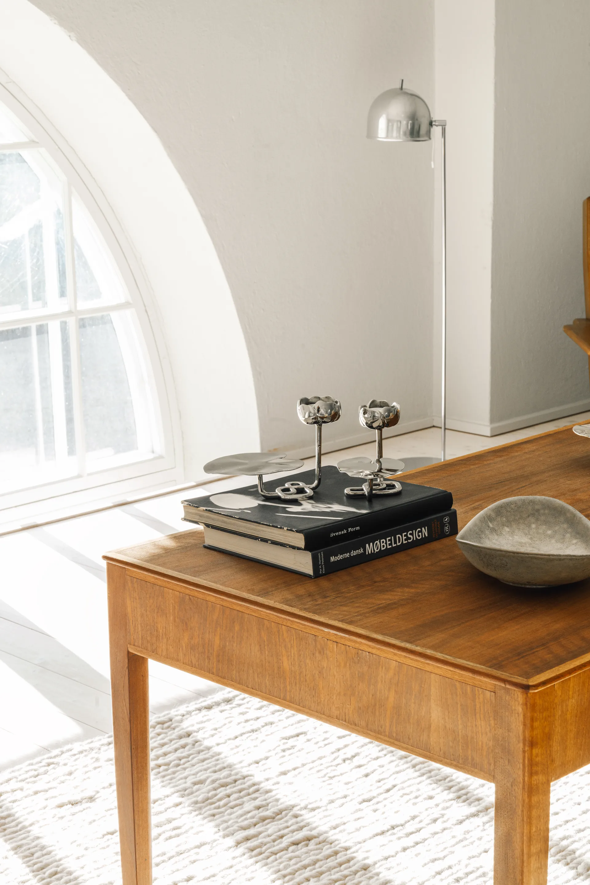 Ninfea No.2 ljusstake, Förnicklad mässing Hilke Collection