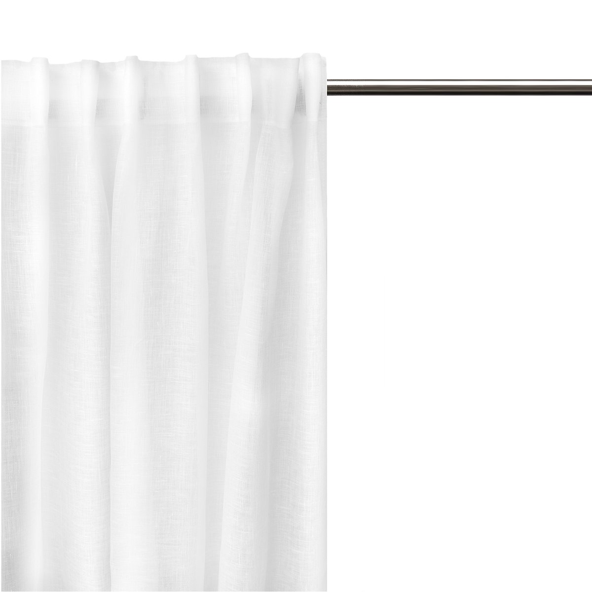 Himla Dalsland gardin med veckband och kanal optical white