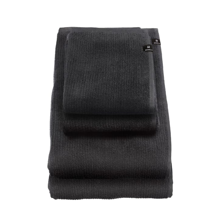 Ella ekologisk handduk svart - 30x50 cm - Himla