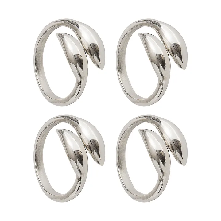 Inverness servettring - Silver, 4-pack - Himla