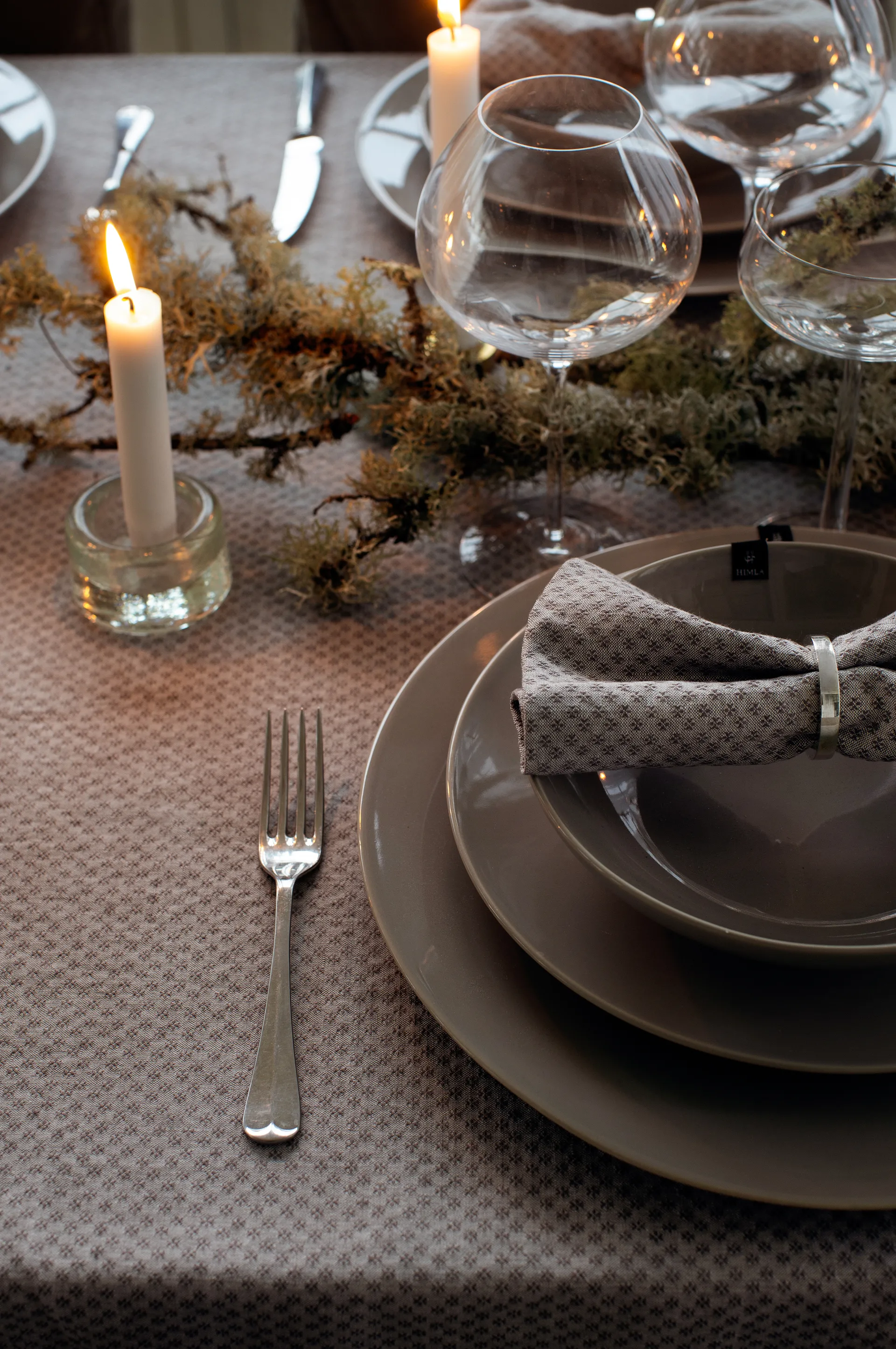 Julia servett 45x45 cm 4-pack, pewter (grå) Himla