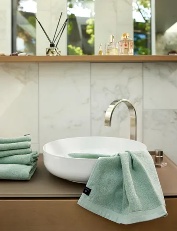 Lina handduk - Aqua, 30x50 cm - Himla