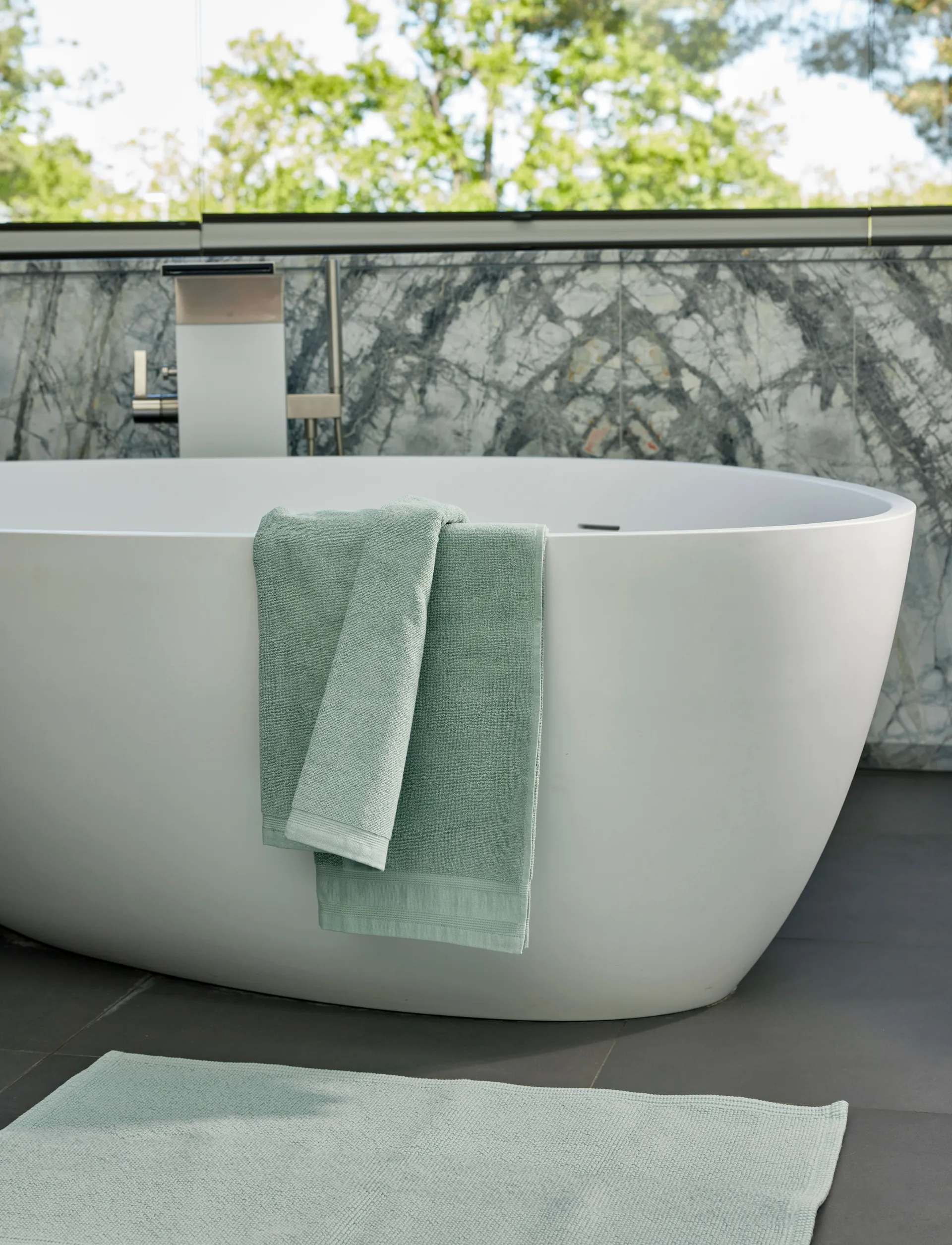 Lina handduk, Aqua, 50x70 cm Himla