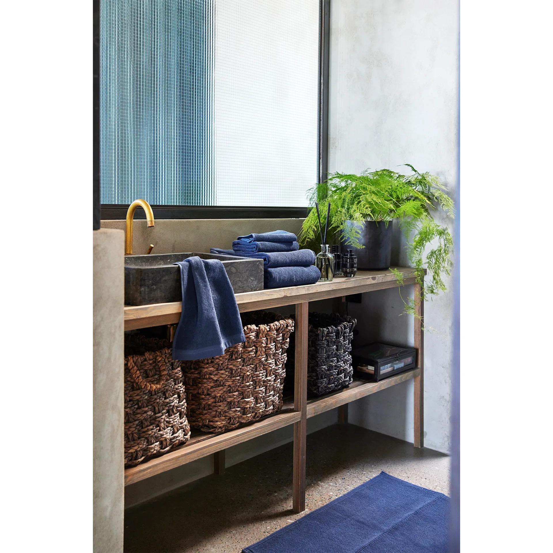 Love badrumsmatta 50x80 cm, Indigo Himla