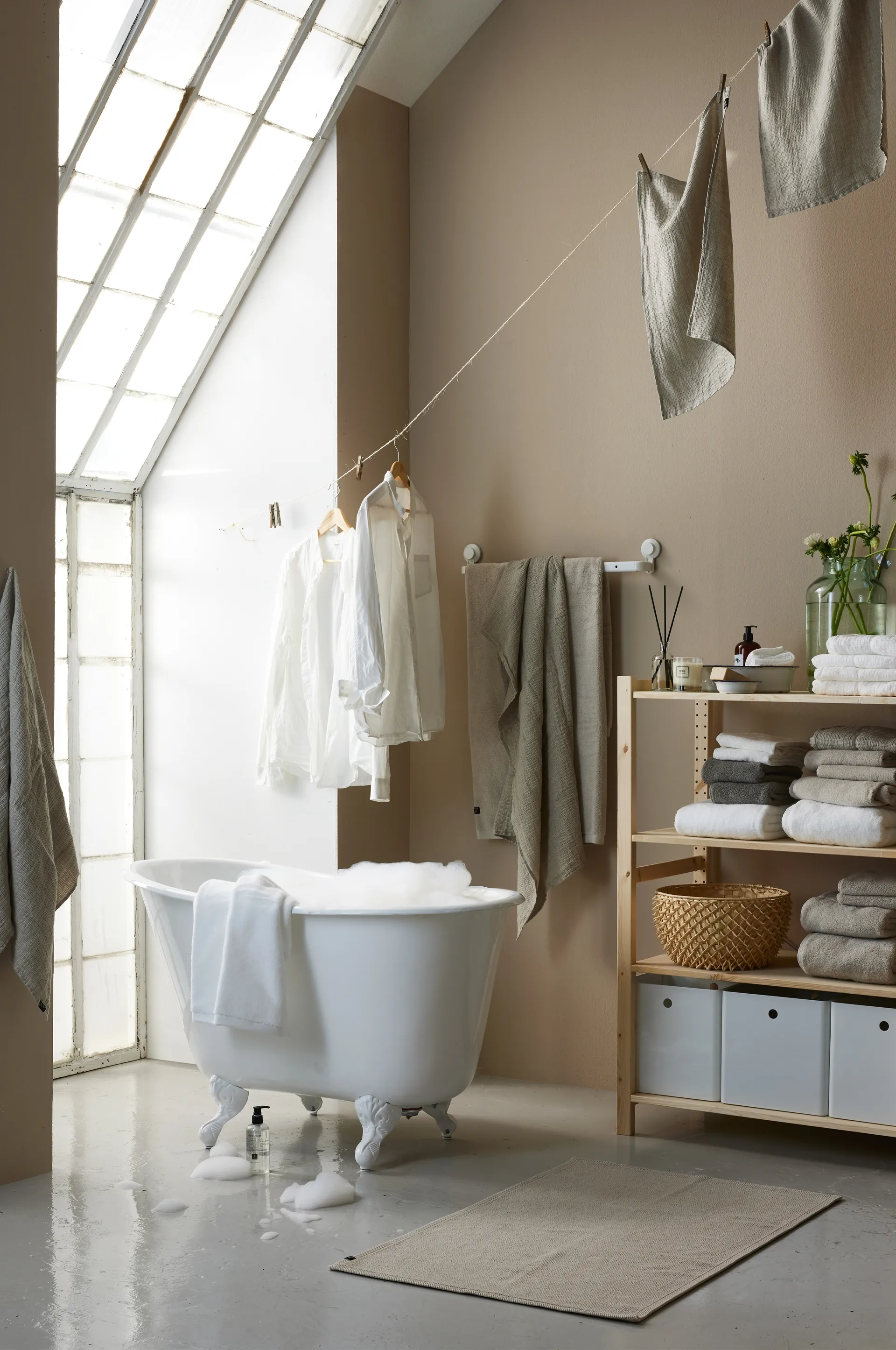 Max badrumsmatta 60x90 cm, Mother of pearl (beige) Himla