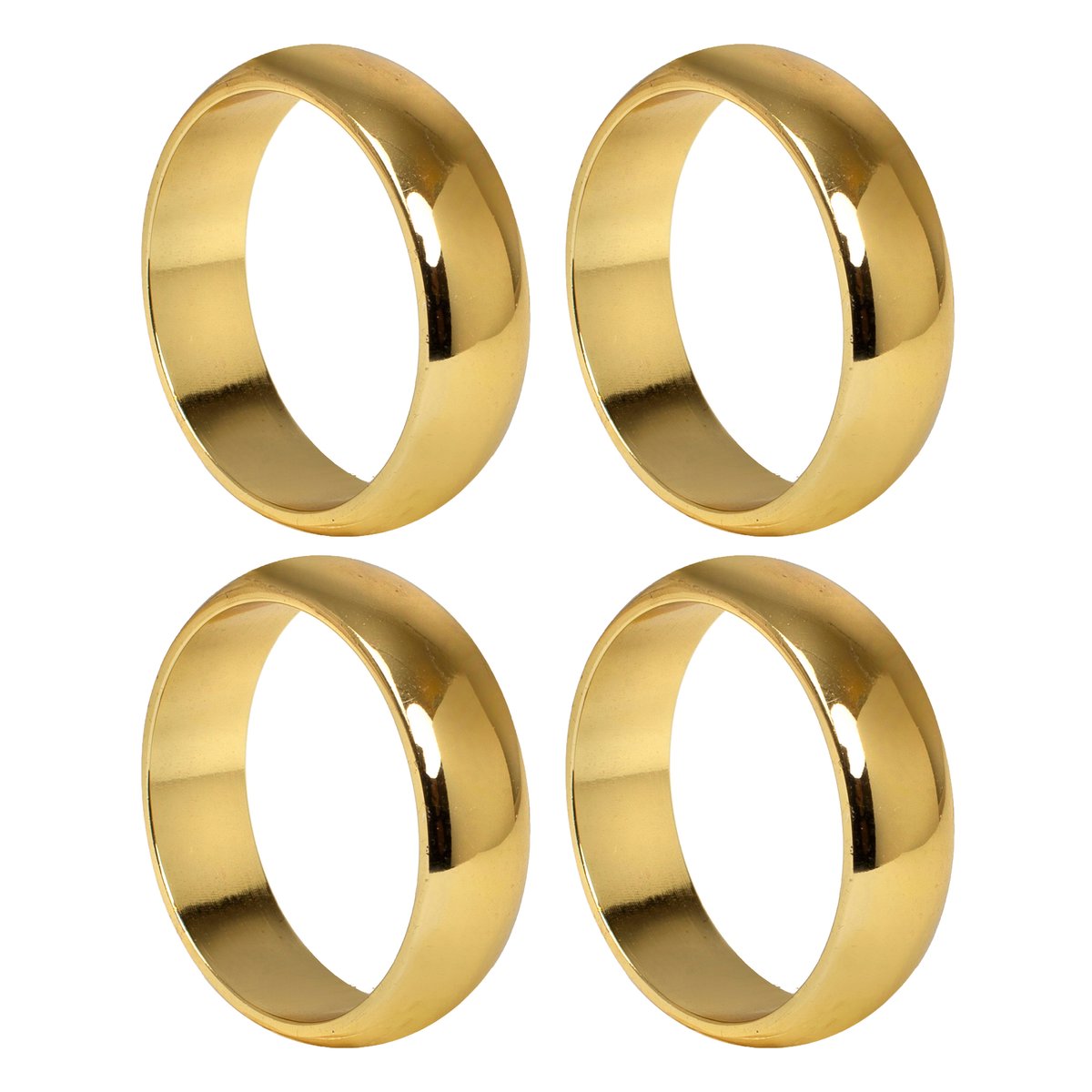 Himla Monaco servettring 4 cm 4-pack Brass | Skandinavisk Design | Servettringar & Servettställ | Guldfärgad