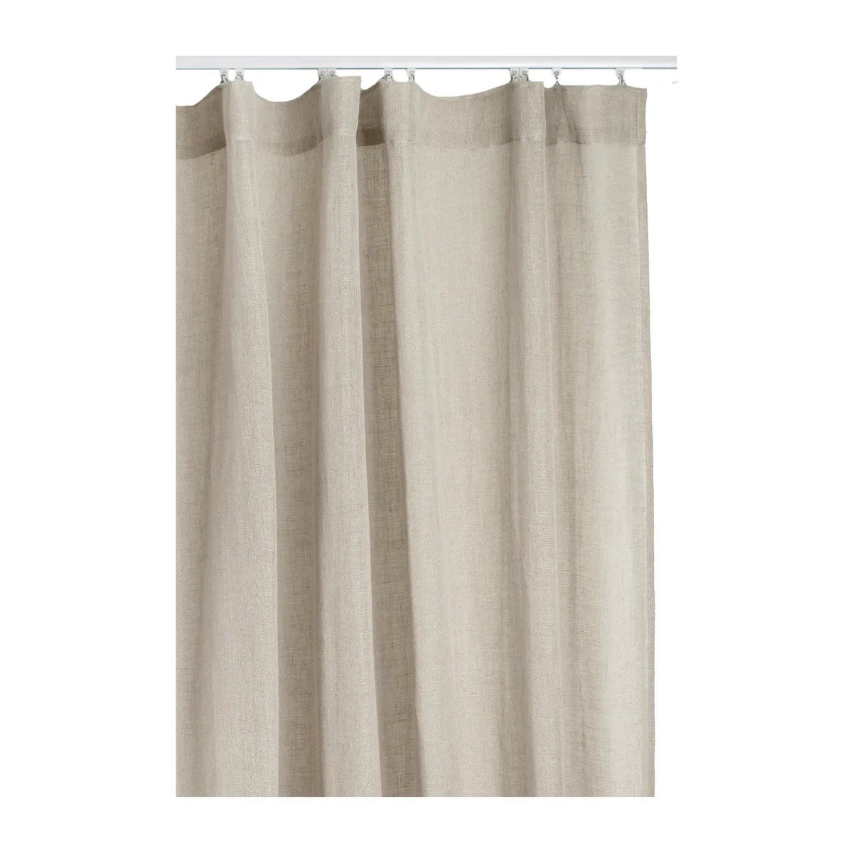 Himla Sirocco gardin med veckband 135x250 cm Natur
