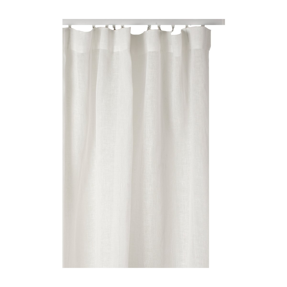 Himla Sirocco gardin med veckband 135x250 cm White | Skandinavisk Design | Gardinlängder | Vit