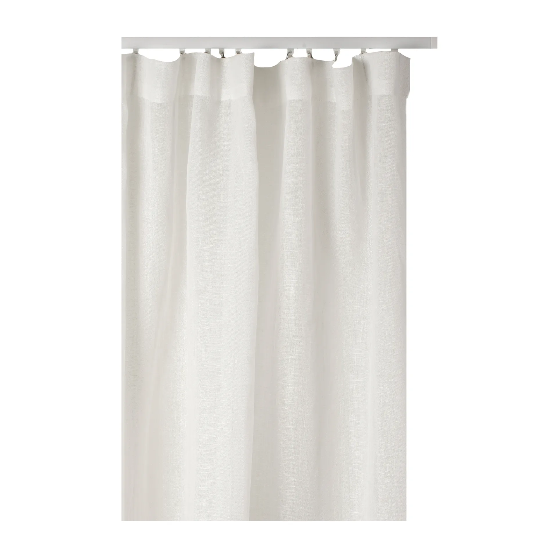Sirocco gardin med veckband 270x250 cm, White Himla