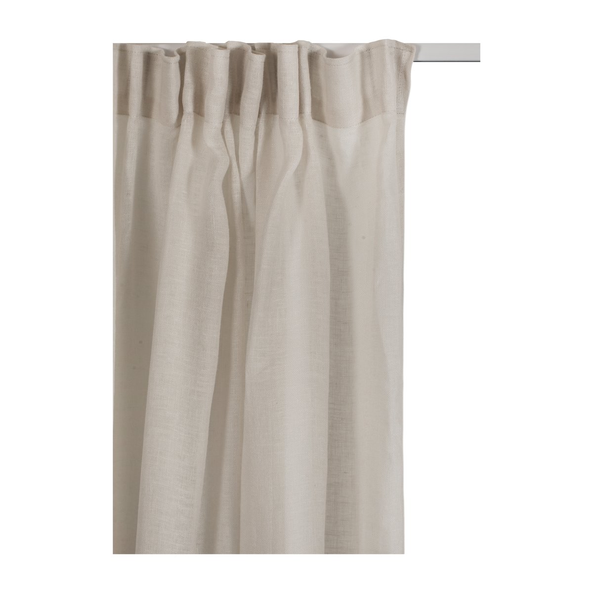 Himla Skylight gardin med veckband 140x250 cm Fog | Skandinavisk Design | Gardinlängder | Beige