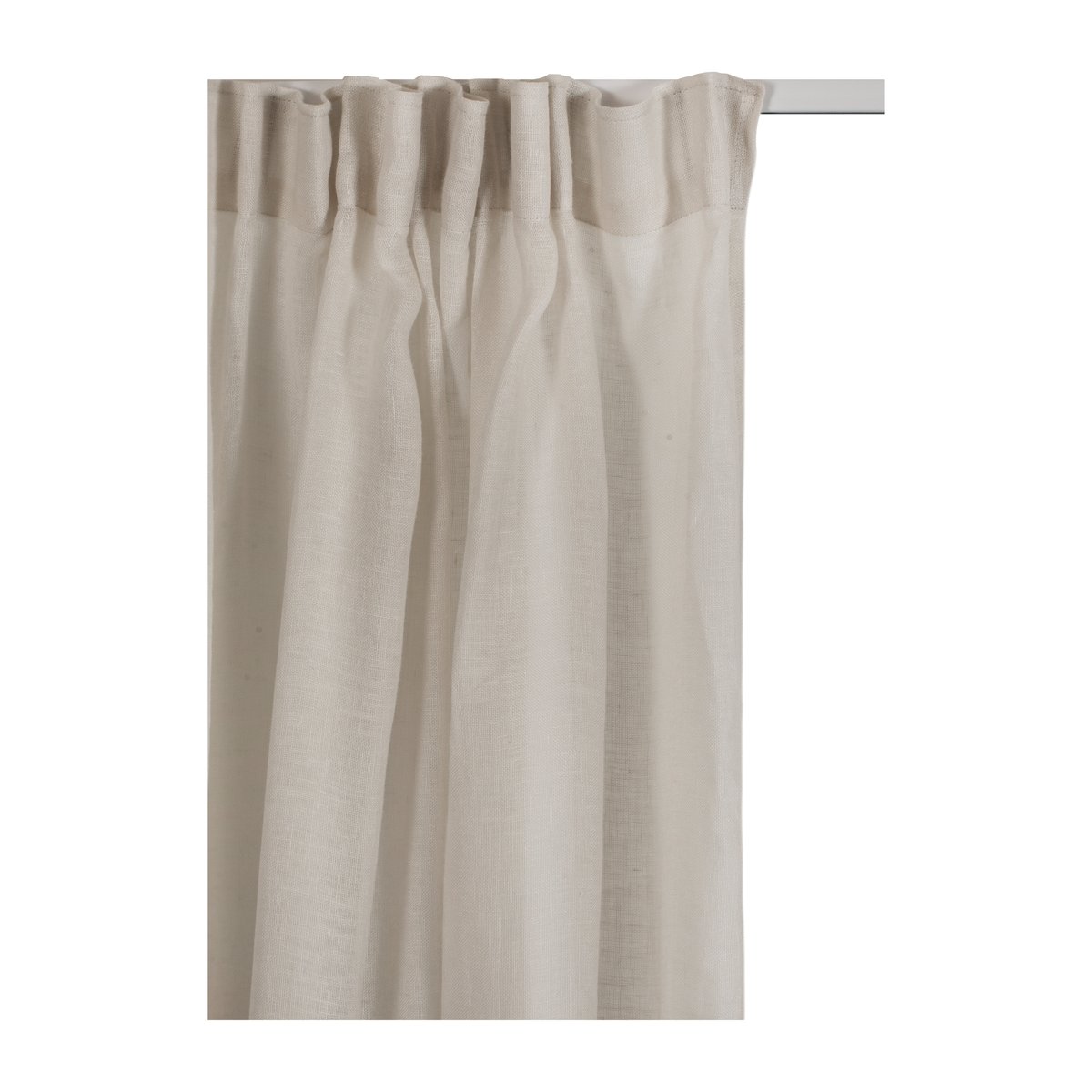 Himla Skylight gardin med veckband 140x290 cm Fog | Skandinavisk Design | Gardinlängder | Beige