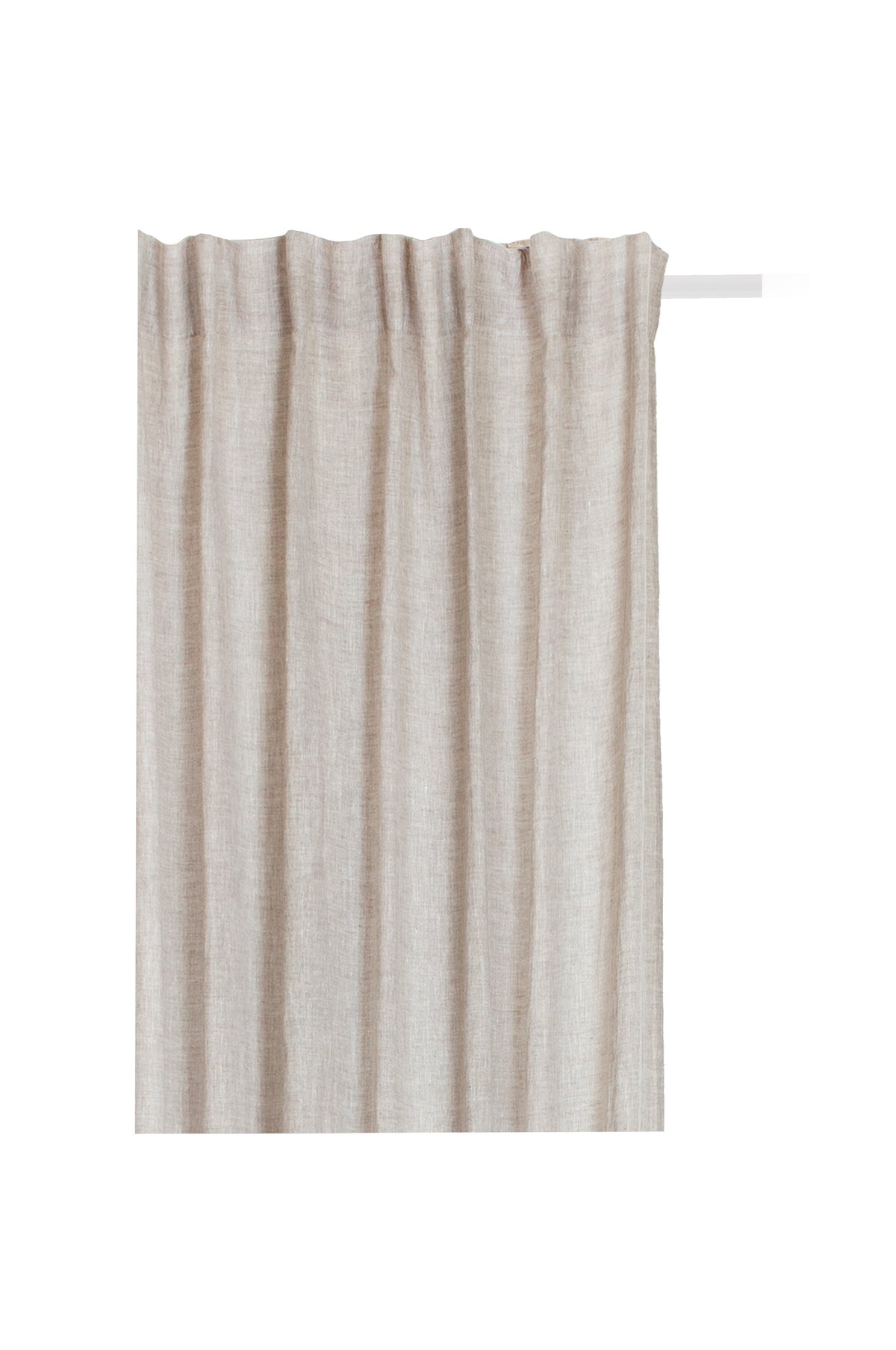 Himla Sunshine gardin med veckband 140x250 cm Oatmeal