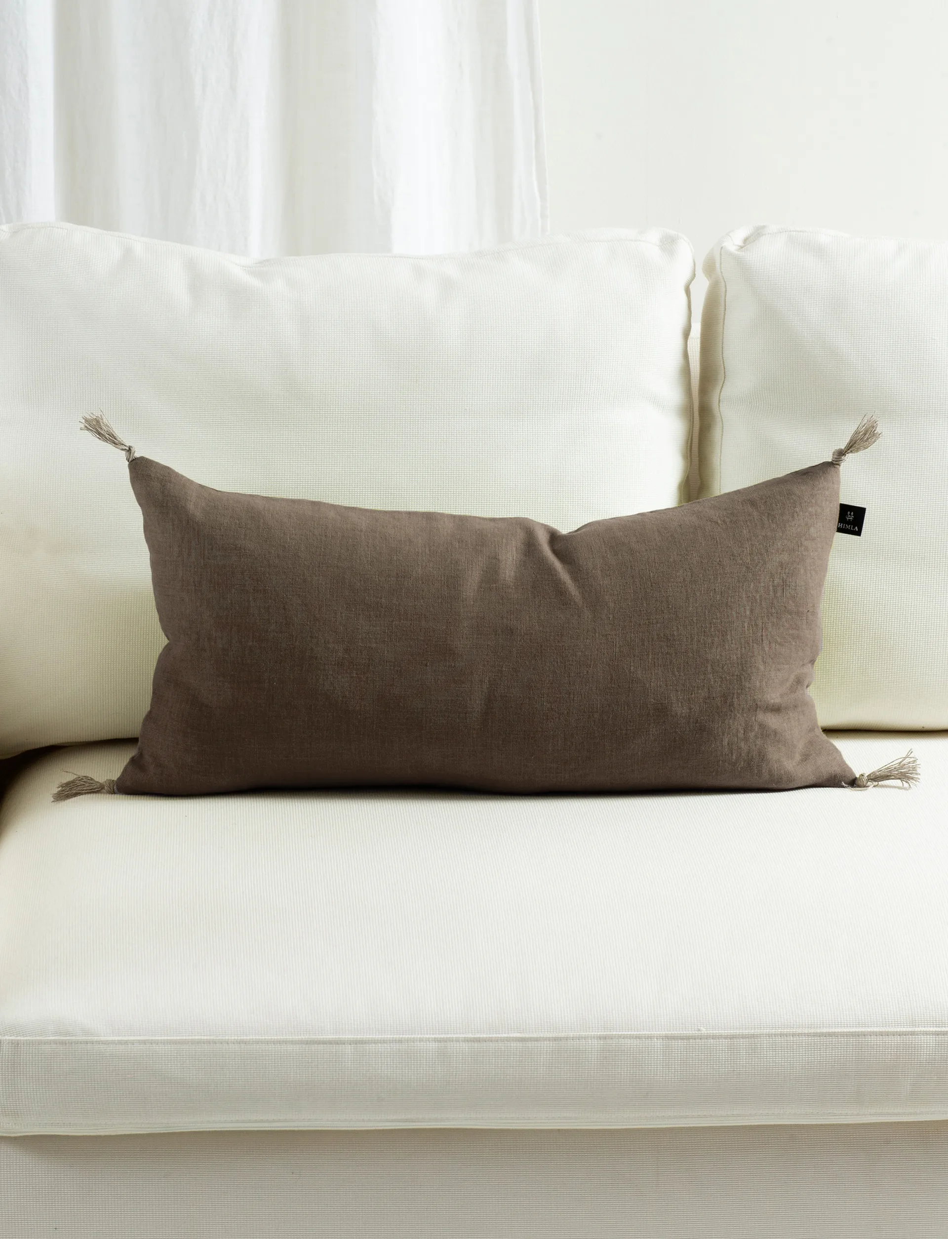 Sunshine kuddfodral tassel 30x60 cm, Coffee Himla