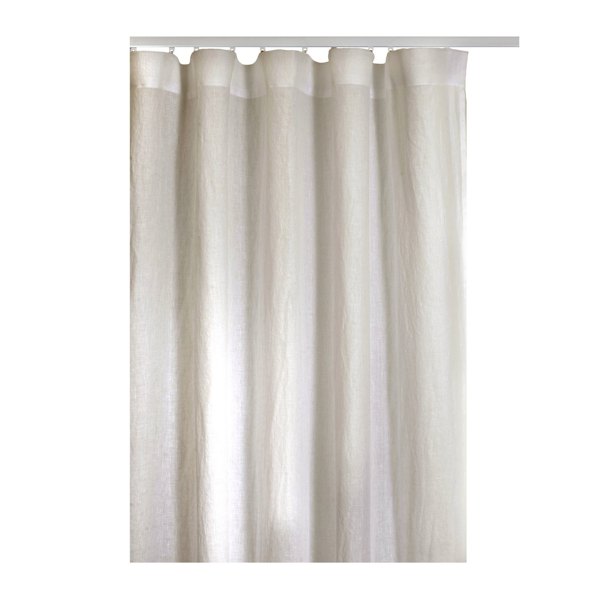 Himla Twilight gardin med veckband 140x290 cm Fog | Skandinavisk Design | Gardinlängder | Beige