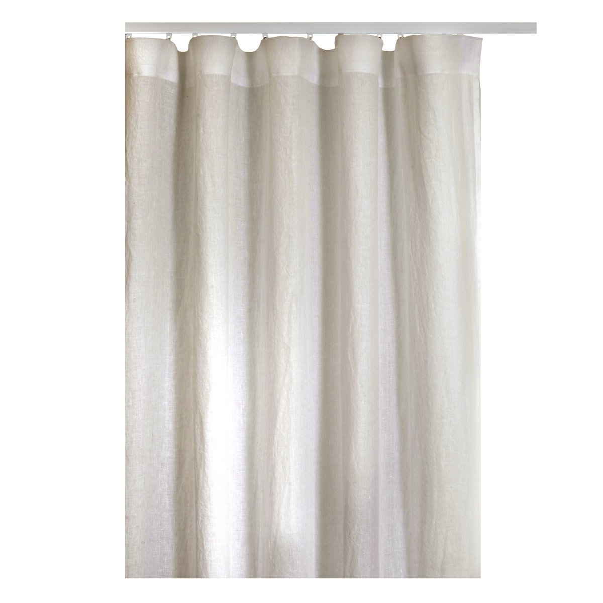 Himla Twilight gardin med veckband 280x290 cm Fog | Skandinavisk Design | Gardinlängder | Beige