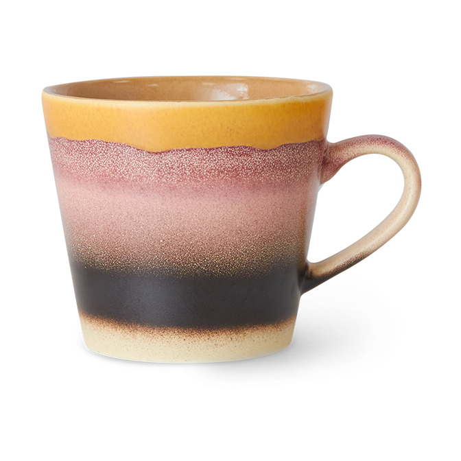 HKliving 70's cappuccinomugg 33 cl Sunset | Skandinavisk Design | Kaffekoppar | Multi