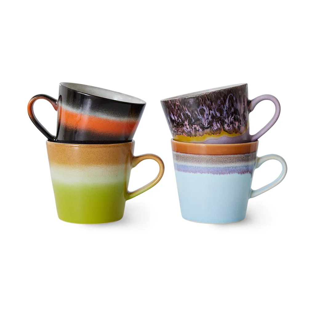 70's cappuccinomugg 4-pack, Solid