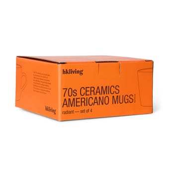 70's ceramics Americano mugg 4-pack 26 cl - Radiant - HKliving