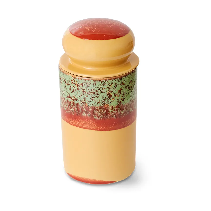 70s ceramics Förvaringsburk Ø11x22,5 cm, Cove HKliving