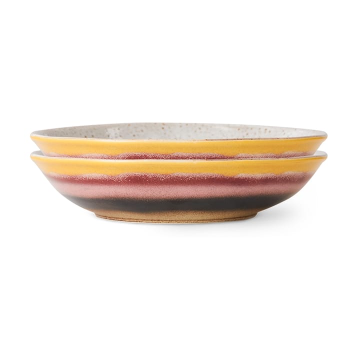 70's curry skål 21,7x21 cm 2-pack - Hibiscus - HKliving