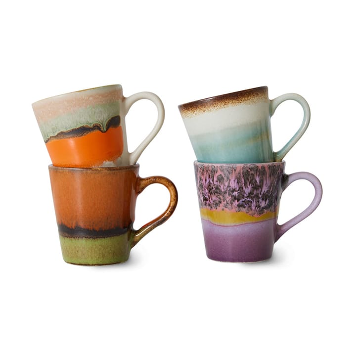 70's espresso mugg 4-pack - Retro - HKliving