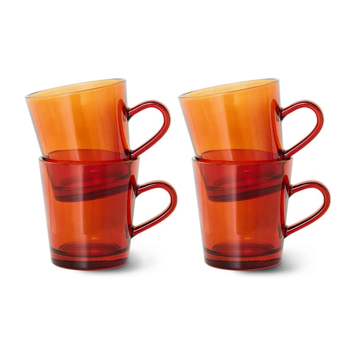 70's glassware kaffekopp 20 cl 4-pack - Amber brown - HKliving