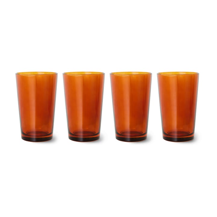 70's glassware teglas 20 cl 4-pack - Amber brown - HKliving